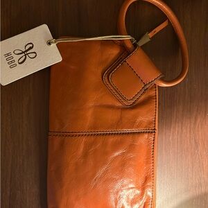HOBO Women's Orange Leather Wristlet
